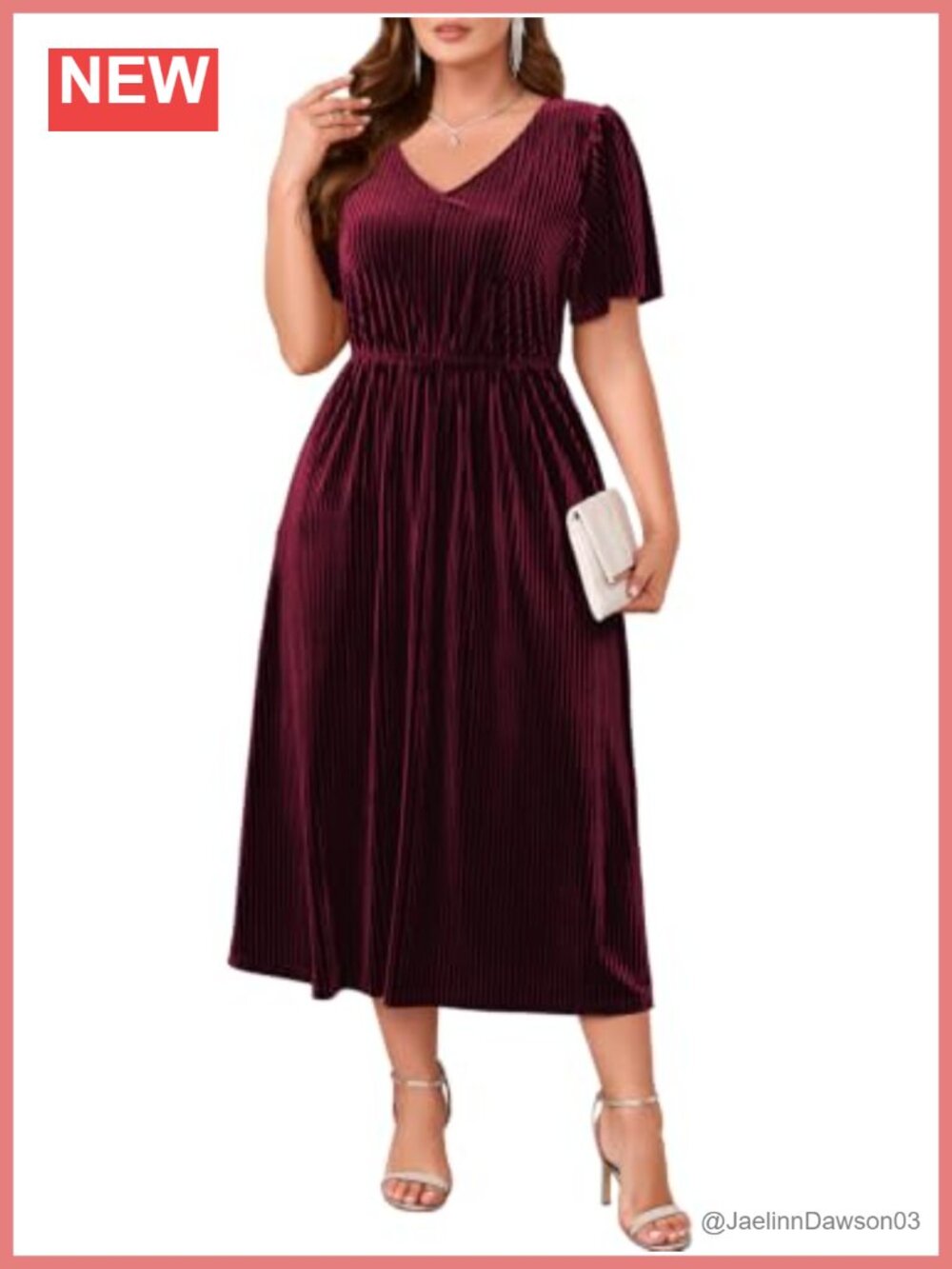 Plus Size Velvet Formal Cocktail Dress V-Neck Short Sleeve Wedding Guest